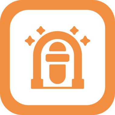 Jukebox simgesi, vektör illüstrasyonu