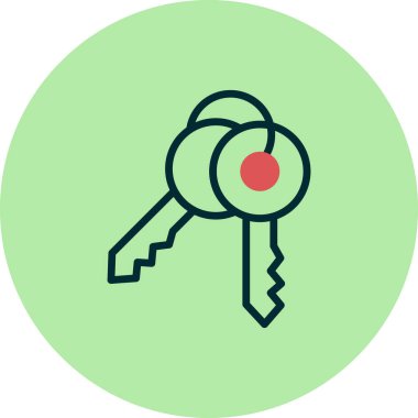 Anahtar simgesi vektör illüstrasyonu