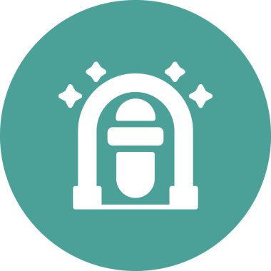 Jukebox simgesi, vektör illüstrasyonu