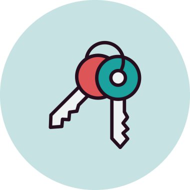 Anahtar simgesi vektör illüstrasyonu