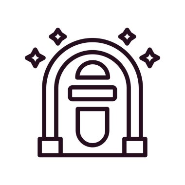 Jukebox simgesi, vektör illüstrasyonu
