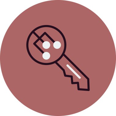 Anahtar simgesi vektör illüstrasyonu