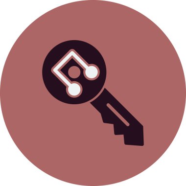 Anahtar simgesi vektör illüstrasyonu