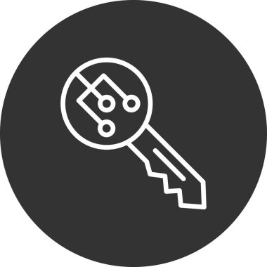 Anahtar simgesi vektör illüstrasyonu