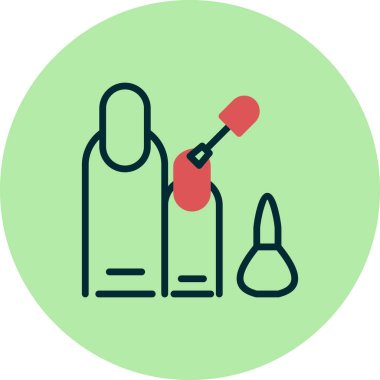 Manikür. Web simgesi basit illüstrasyon