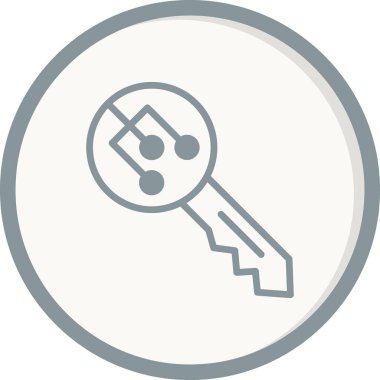 Anahtar simgesi vektör illüstrasyonu