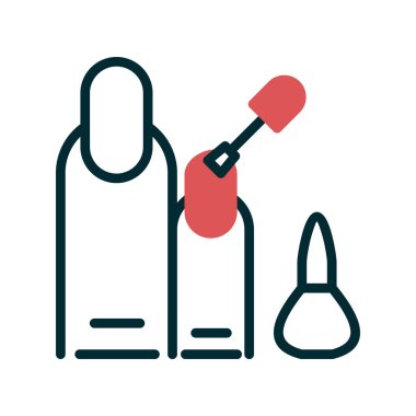 Manikür. Web simgesi basit illüstrasyon