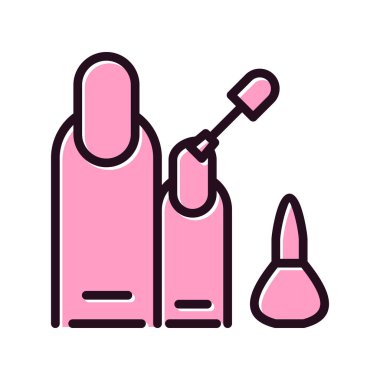 Manikür. Web simgesi basit illüstrasyon