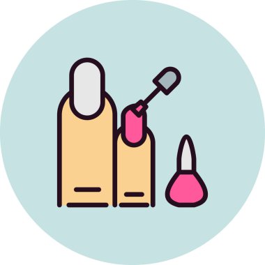 Manikür. Web simgesi basit illüstrasyon