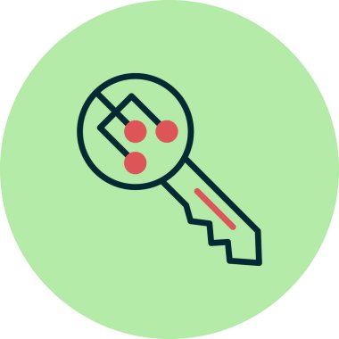 Anahtar simgesi vektör illüstrasyonu