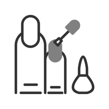 Manikür. Web simgesi basit illüstrasyon