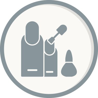 Manikür. Web simgesi basit illüstrasyon