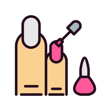 Manikür. Web simgesi basit illüstrasyon