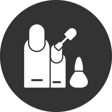 Manikür. Web simgesi basit illüstrasyon