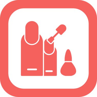 Manikür. Web simgesi basit illüstrasyon