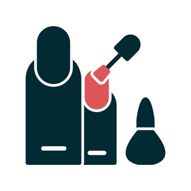 Manikür. Web simgesi basit illüstrasyon