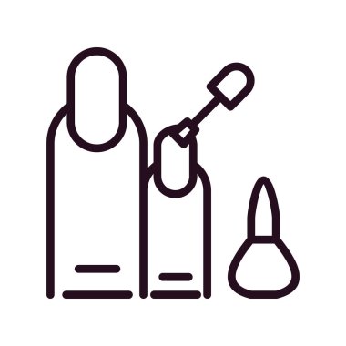 Manikür. Web simgesi basit illüstrasyon