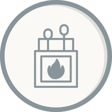 Kibrit kutusu simgesi, vektör illüstrasyonu