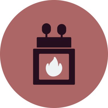 Kibrit kutusu simgesi, vektör illüstrasyonu