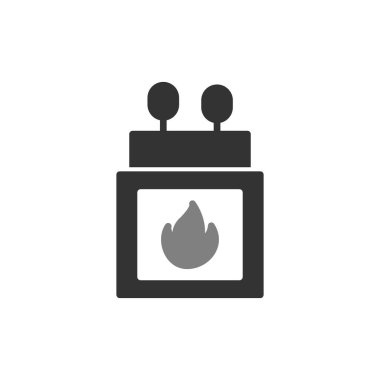 Kibrit kutusu simgesi, vektör illüstrasyonu