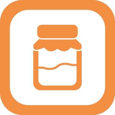 Kavanoz. Web simgesi basit tasarım