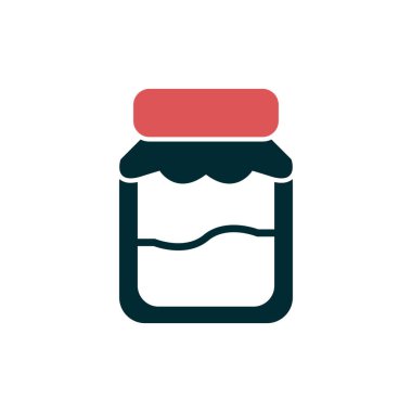 Kavanoz. Web simgesi basit tasarım