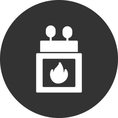 Kibrit kutusu simgesi, vektör illüstrasyonu