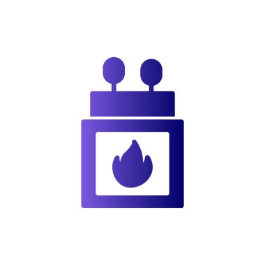 Kibrit kutusu simgesi, vektör illüstrasyonu