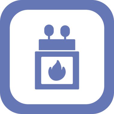 Kibrit kutusu simgesi, vektör illüstrasyonu