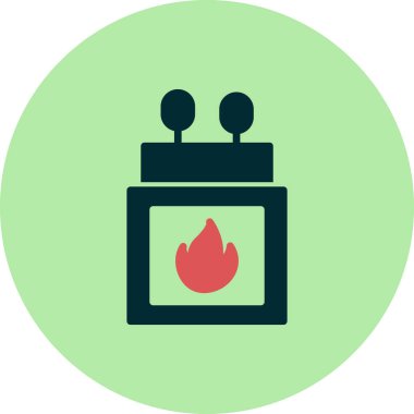 Kibrit kutusu simgesi, vektör illüstrasyonu