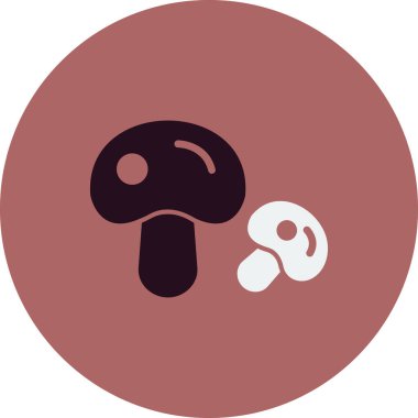 Mantar simgesinin vektör illüstrasyonu