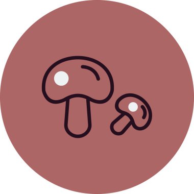 Mantar simgesinin vektör illüstrasyonu