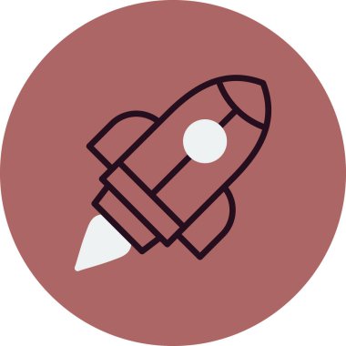 roket ikonu vektör illüstrasyonu