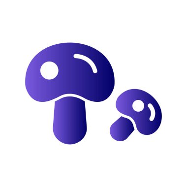 Mantar ikonu. Düz Renk Tasarımı. Vektör İllüstrasyonu.