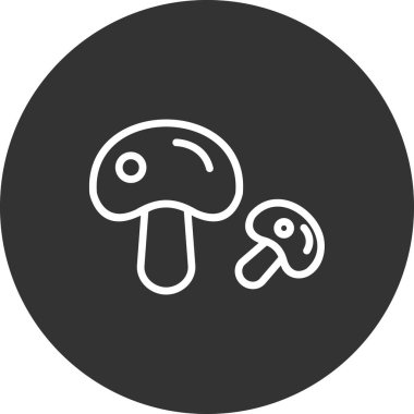 Mantar simgesinin vektör illüstrasyonu