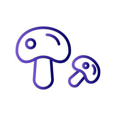 mantar vektörü ince çizgi simgesi