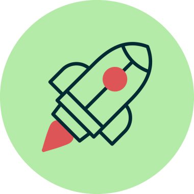 roket ikonu vektör illüstrasyonu