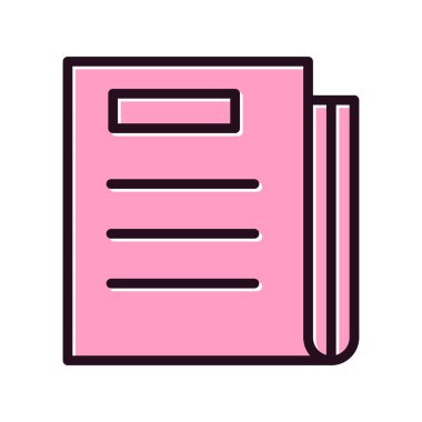 gazete simgesi, vektör illüstrasyonu 