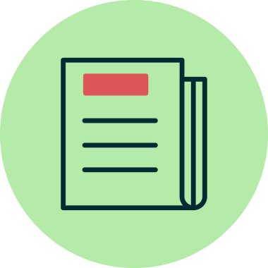 gazete simgesi, vektör illüstrasyonu 