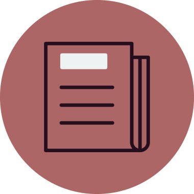 gazete simgesi, vektör illüstrasyonu 