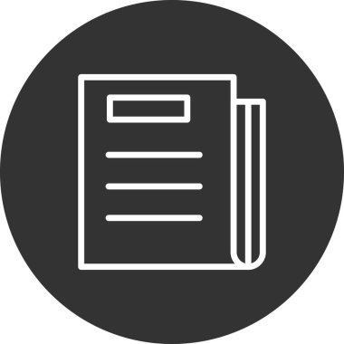 gazete simgesi, vektör illüstrasyonu 