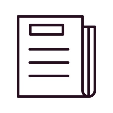 gazete simgesi, vektör illüstrasyonu 