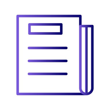 gazete simgesi, vektör illüstrasyonu 