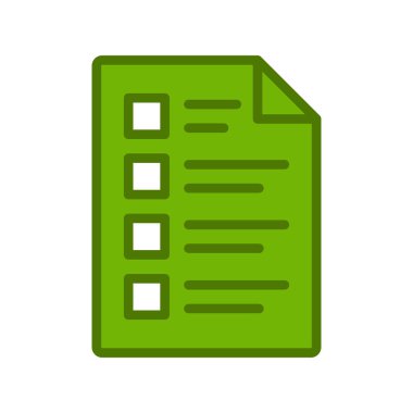 Kontrol listesi simgesi vektör illüstrasyonu