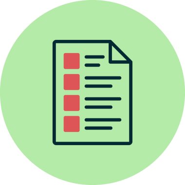 Liste simgesinin vektör illüstrasyonu