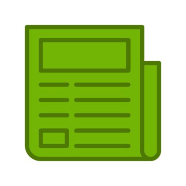 gazete simgesi, vektör illüstrasyonu 