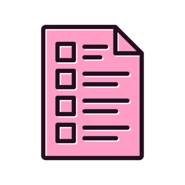 Beyaz arkaplanda izole edilmiş onay listesi simgesi vektörü, şeffaf işareti listele