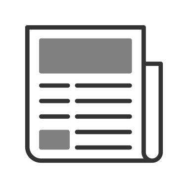 gazete simgesi, vektör illüstrasyonu 