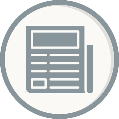 gazete simgesi, vektör illüstrasyonu 