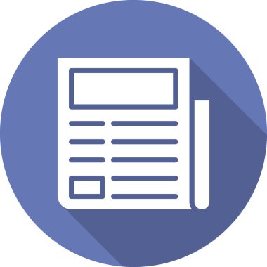 gazete simgesi, vektör illüstrasyonu 